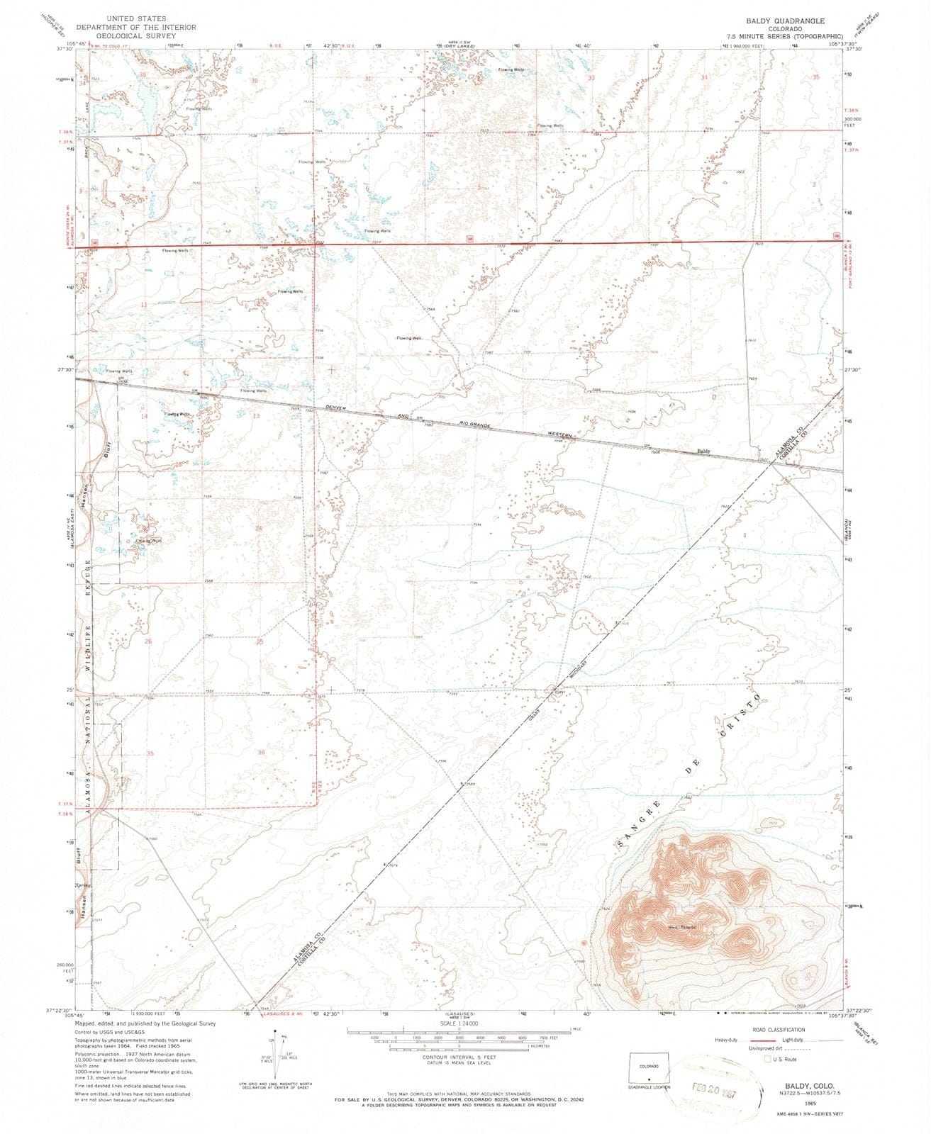 1965 Baldy, CO - Colorado - USGS Topographic Map