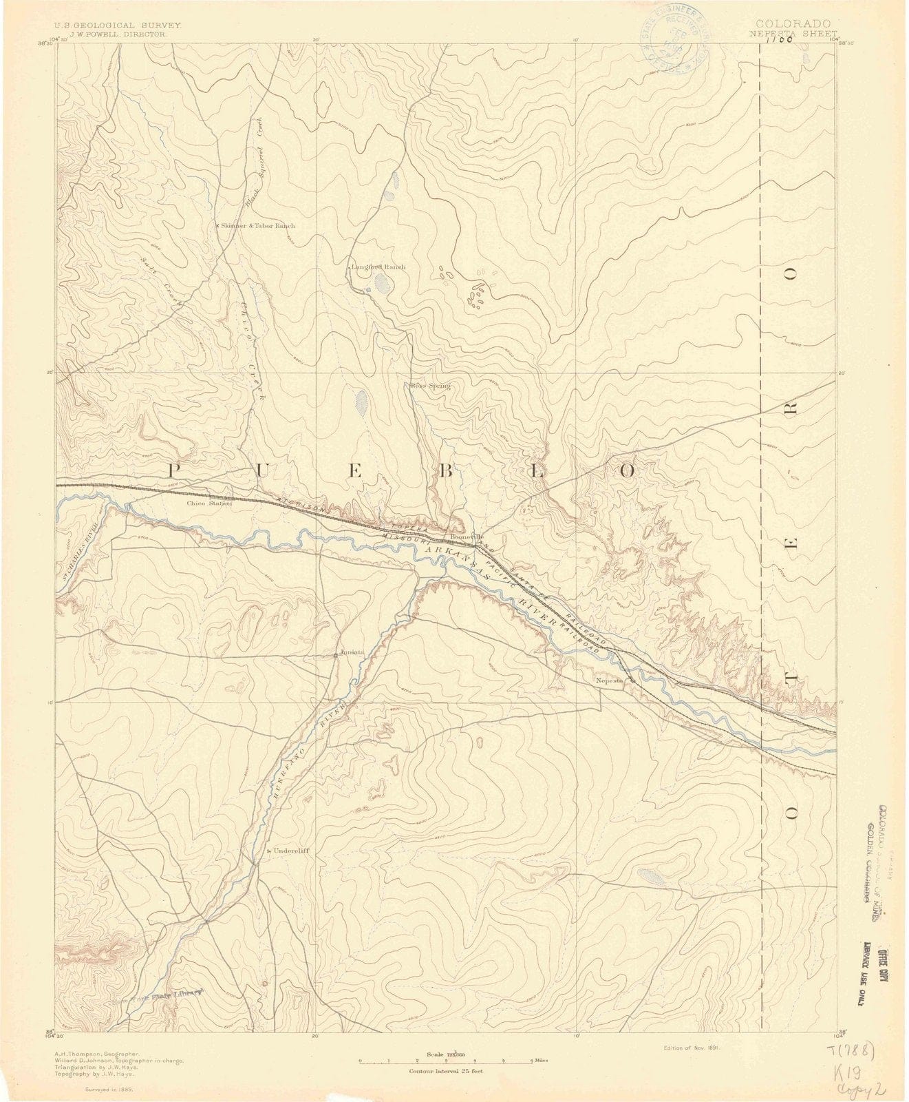 1891 Nepesta, CO - Colorado - USGS Topographic Map