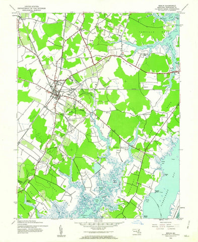 1943 Berlin, MD - Maryland - USGS Topographic Map