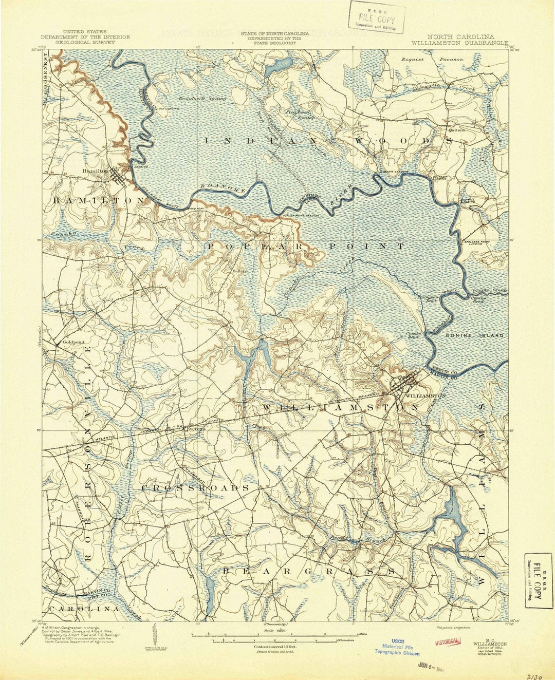 1902 Williamston, NC - North Carolina - USGS Topographic Map
