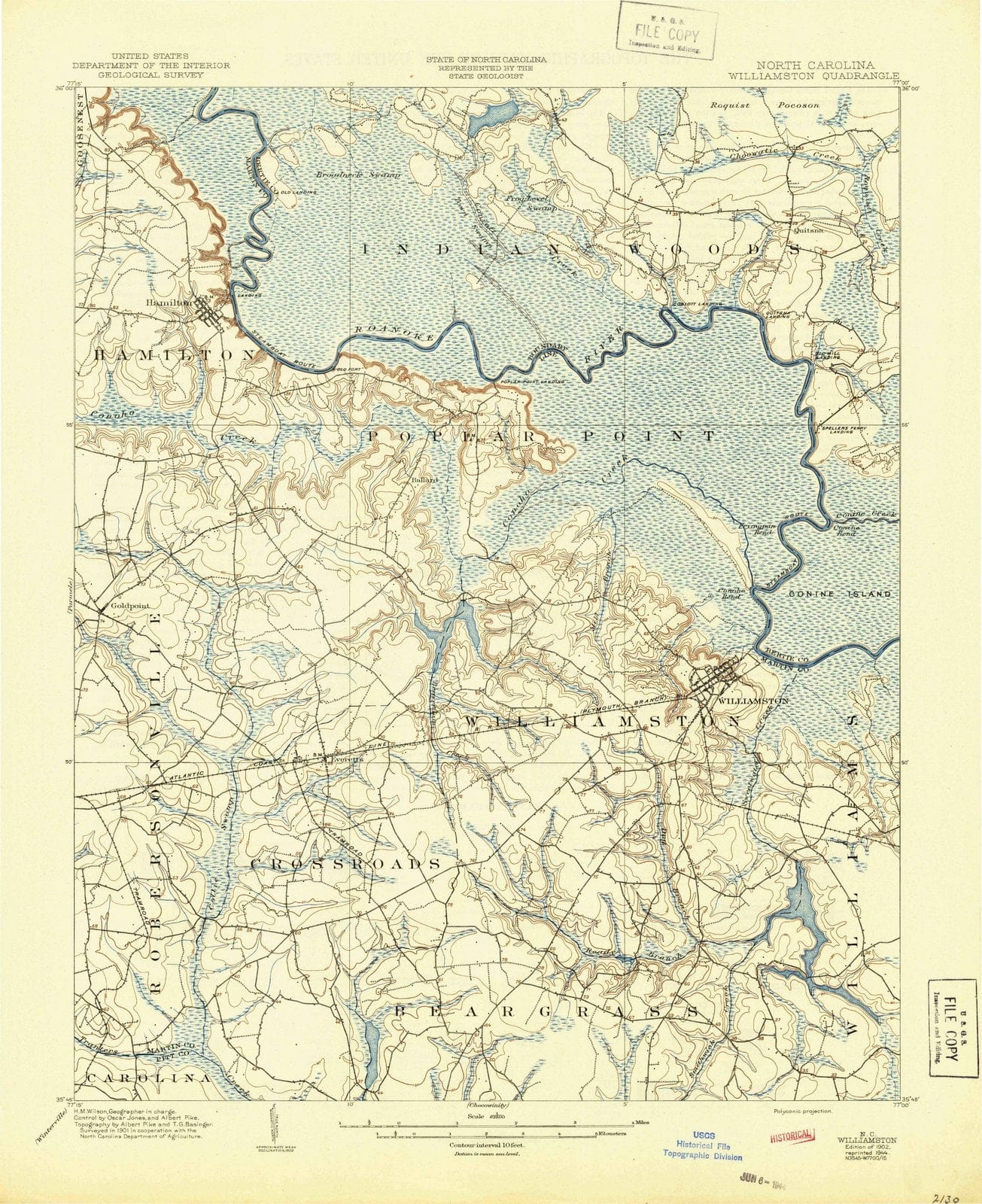 1902 Williamston, NC - North Carolina - USGS Topographic Map