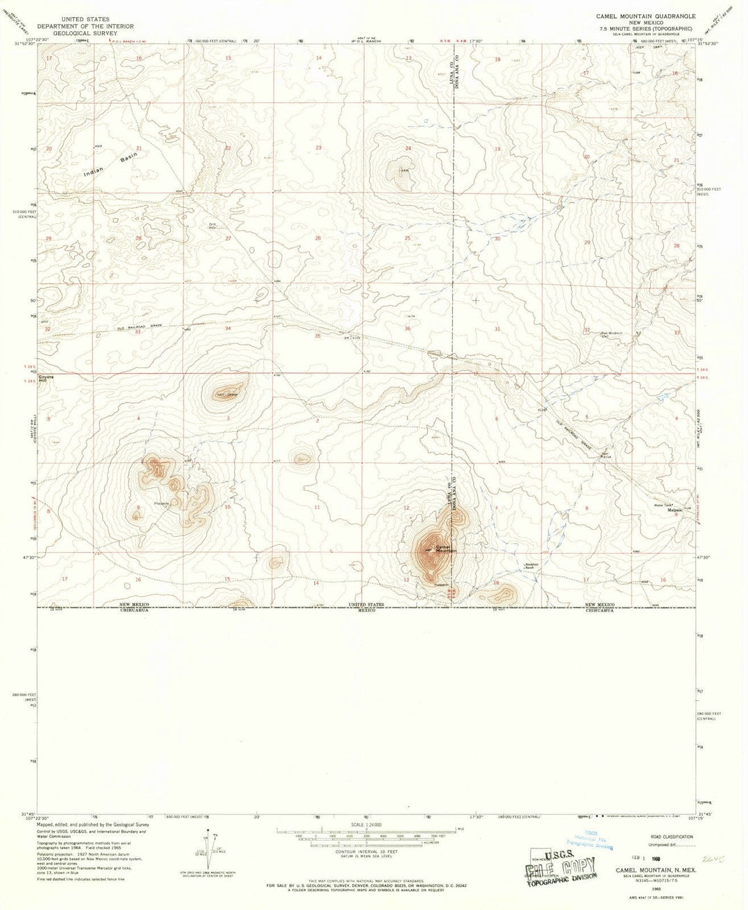 1965 Camel Mountain, NM - New Mexico - USGS Topographic Map