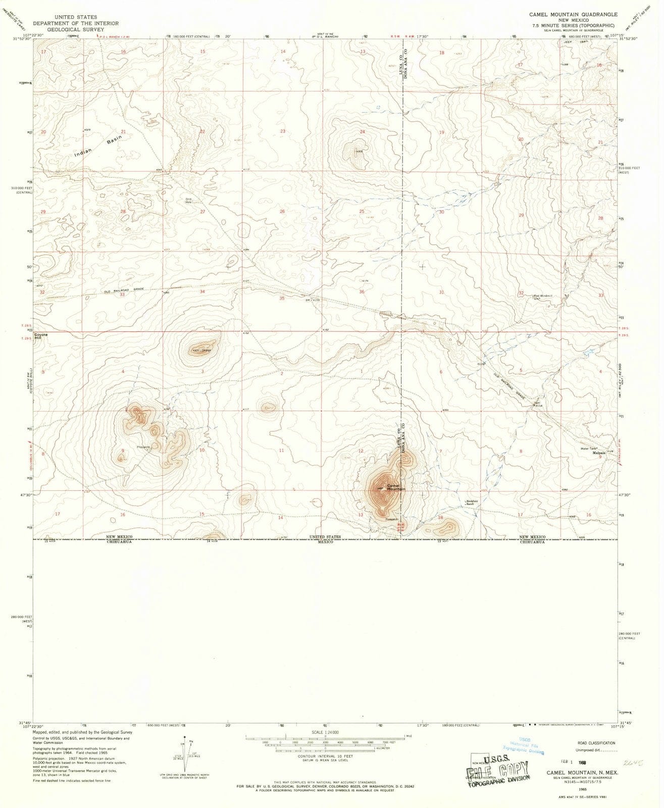 1965 Camel Mountain, NM - New Mexico - USGS Topographic Map