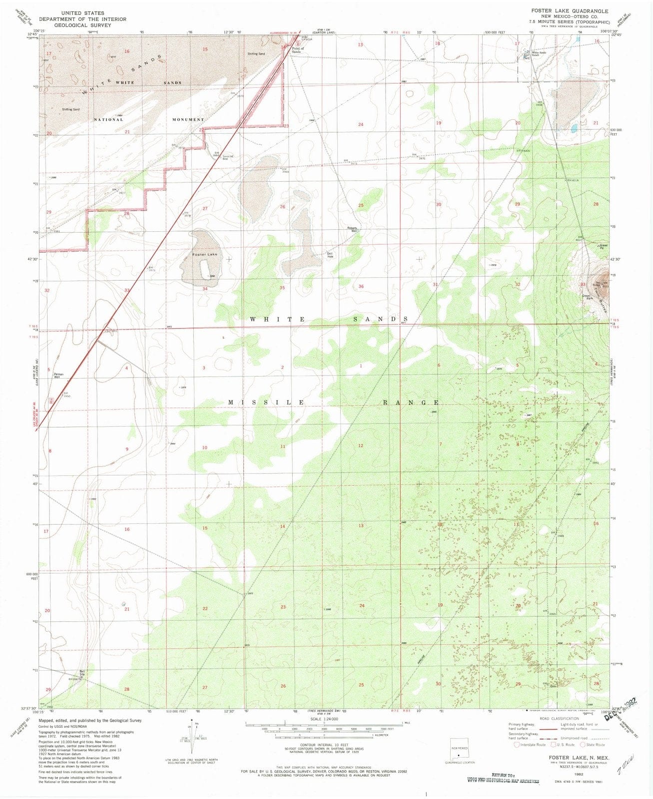 1982 Foster Lake, NM - New Mexico - USGS Topographic Map