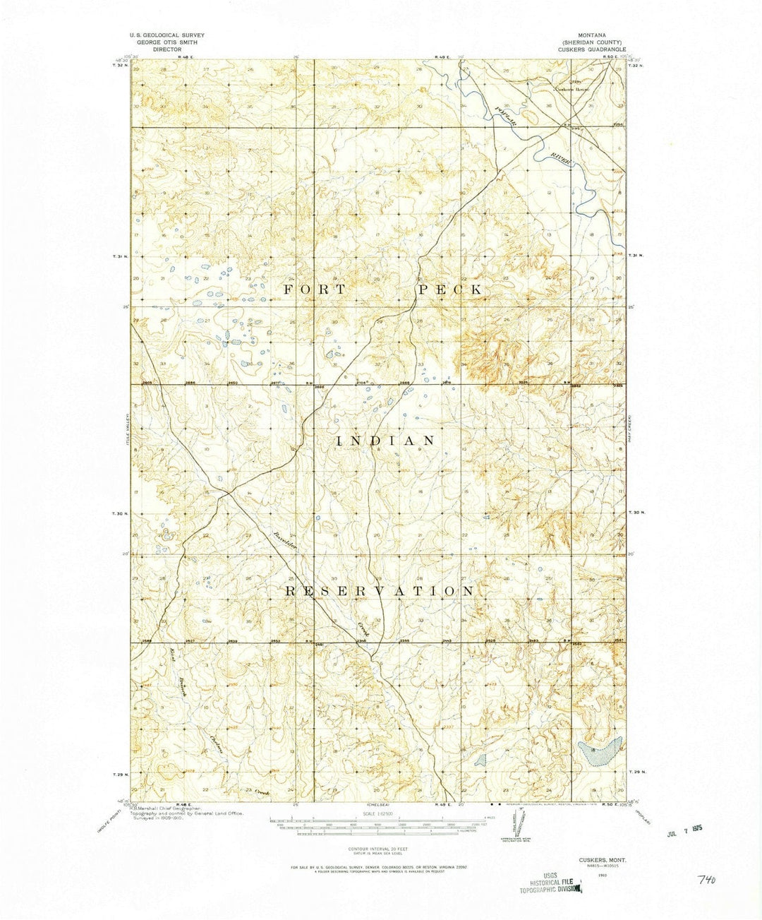 1910 Cuskers, MT - Montana - USGS Topographic Map