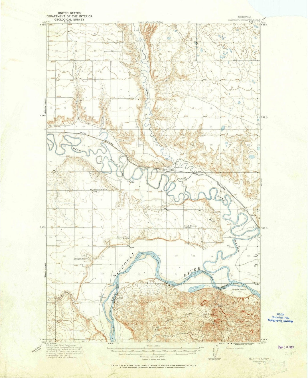 1914 Nashua, MT - Montana - USGS Topographic Map