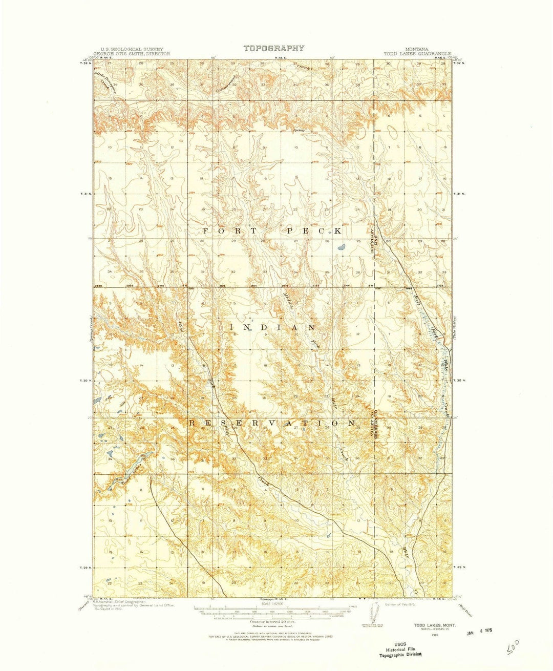 1910 Todd Lakes, MT - Montana - USGS Topographic Map