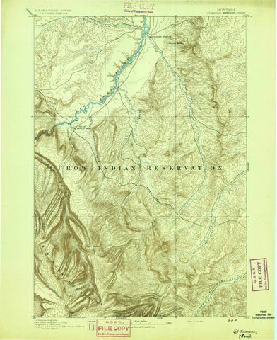 1894 St. Xavier, MT - Montana - USGS Topographic Map