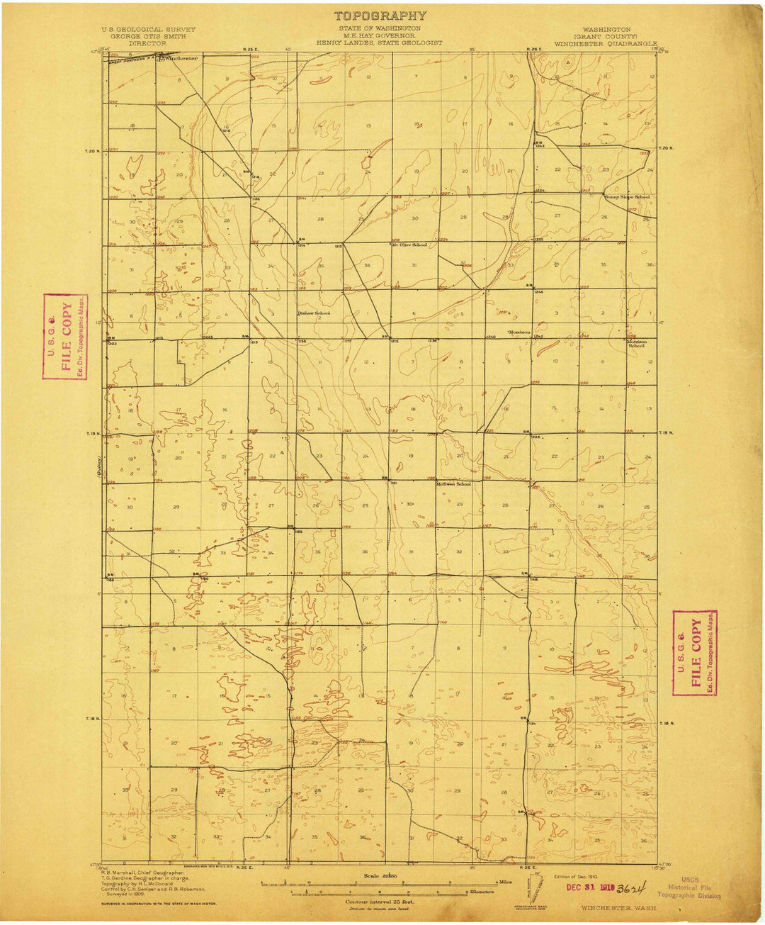 1910 Winchester, WA - Washington - USGS Topographic Map