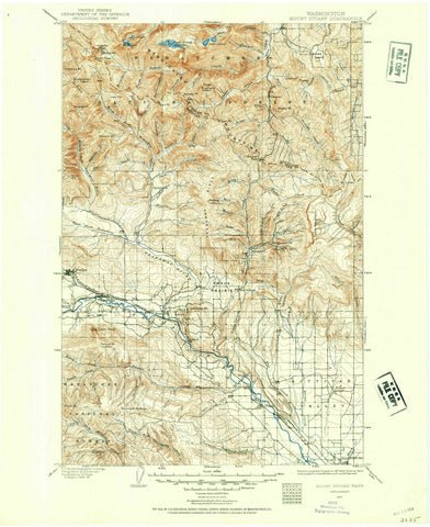 1897 Mount Stuart, WA - Washington - USGS Topographic Map