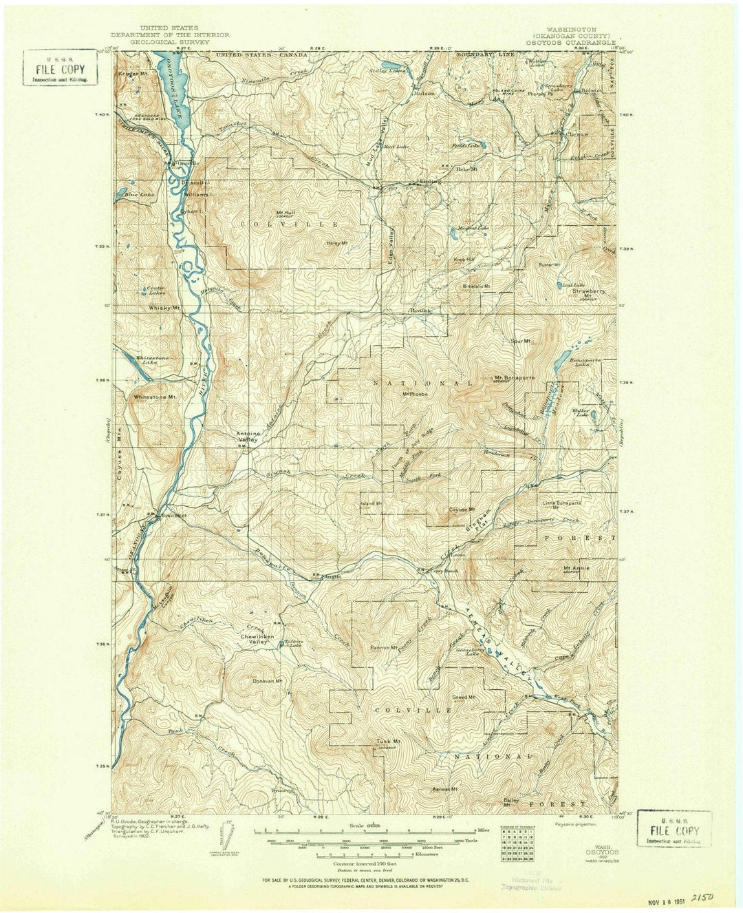 1902 Osoyoos, WA - Washington - USGS Topographic Map