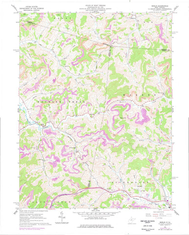 1961 Berlin, WV - West Virginia - USGS Topographic Map