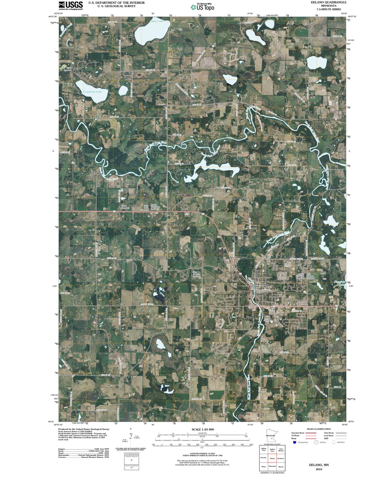 2010 Delano, MN - Minnesota - USGS Topographic Map