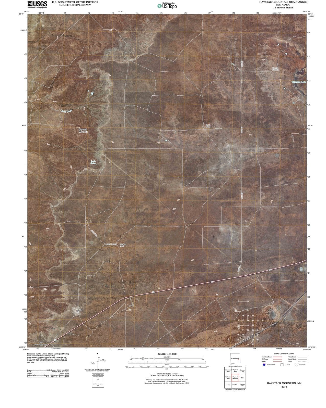 2010 Haystack Mountain, NM - New Mexico - USGS Topographic Map