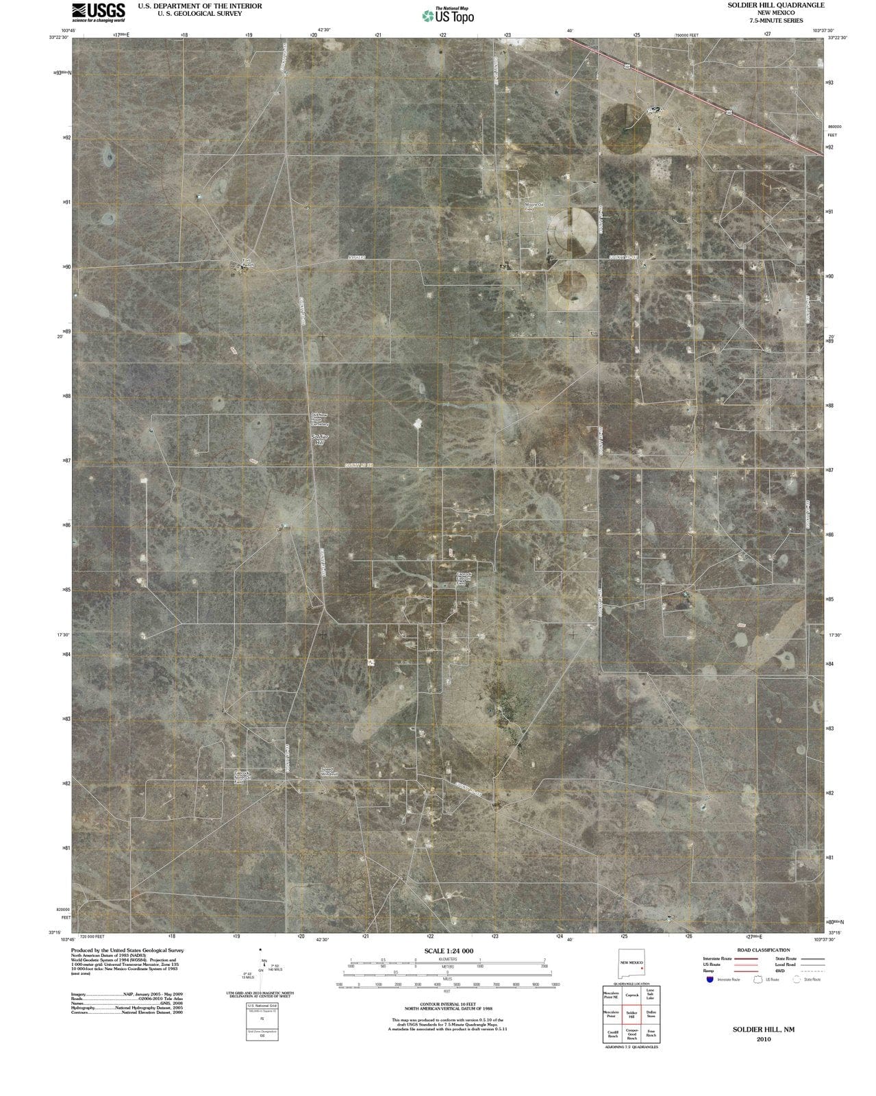 2010 Soldier Hill, NM - New Mexico - USGS Topographic Map