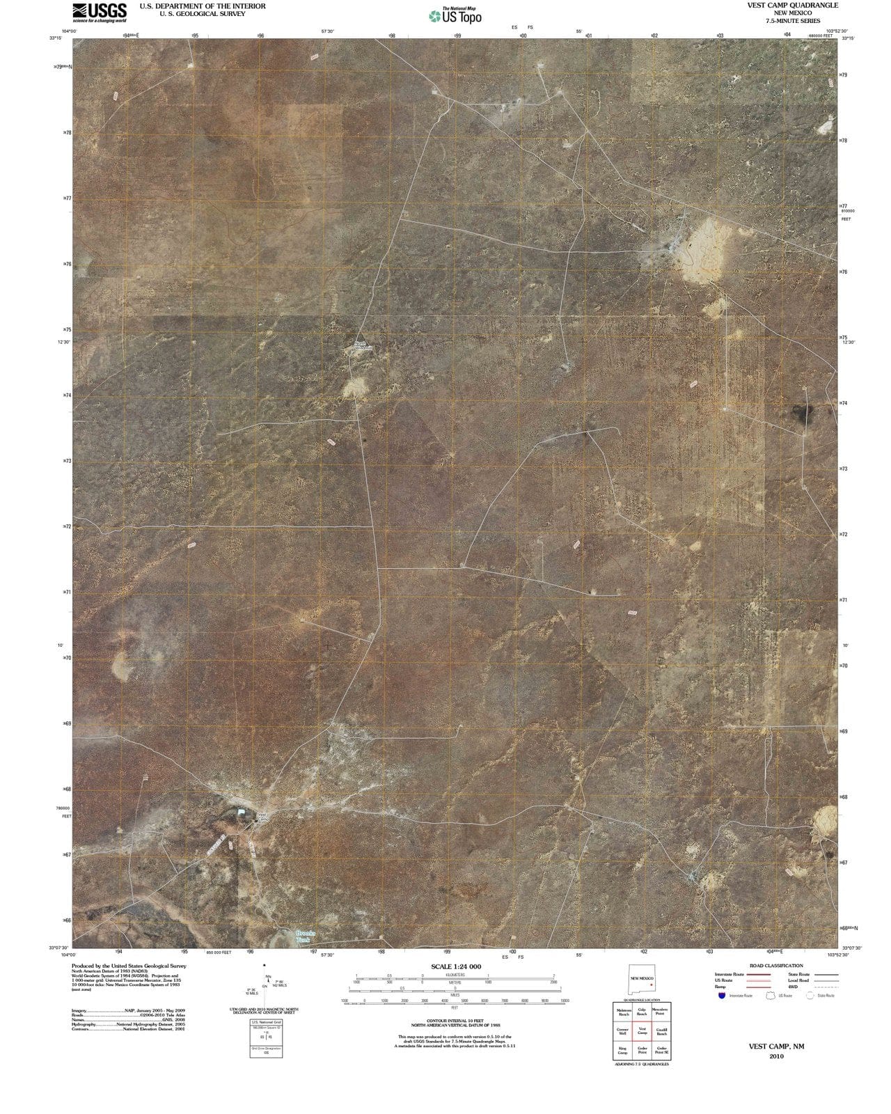 2010 Vest Camp, NM - New Mexico - USGS Topographic Map