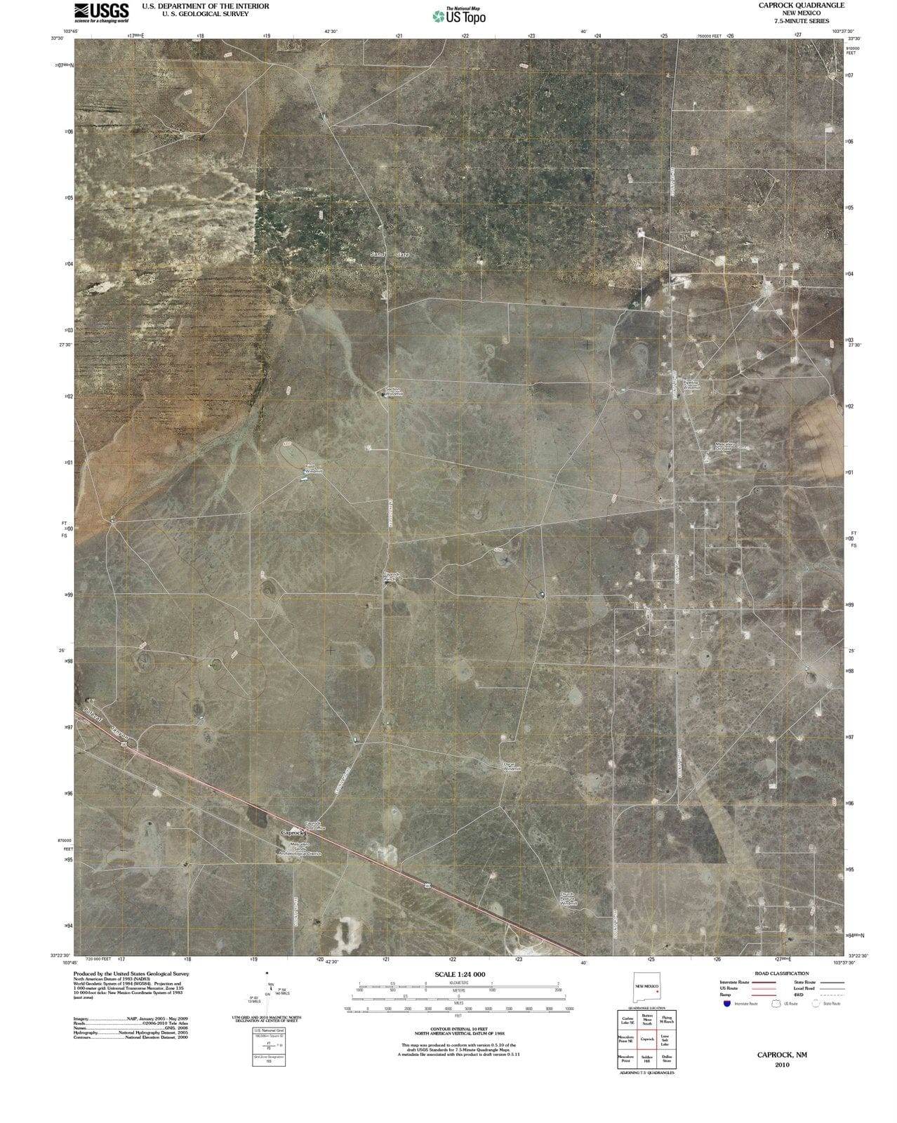 2010 Caprock, NM - New Mexico - USGS Topographic Map