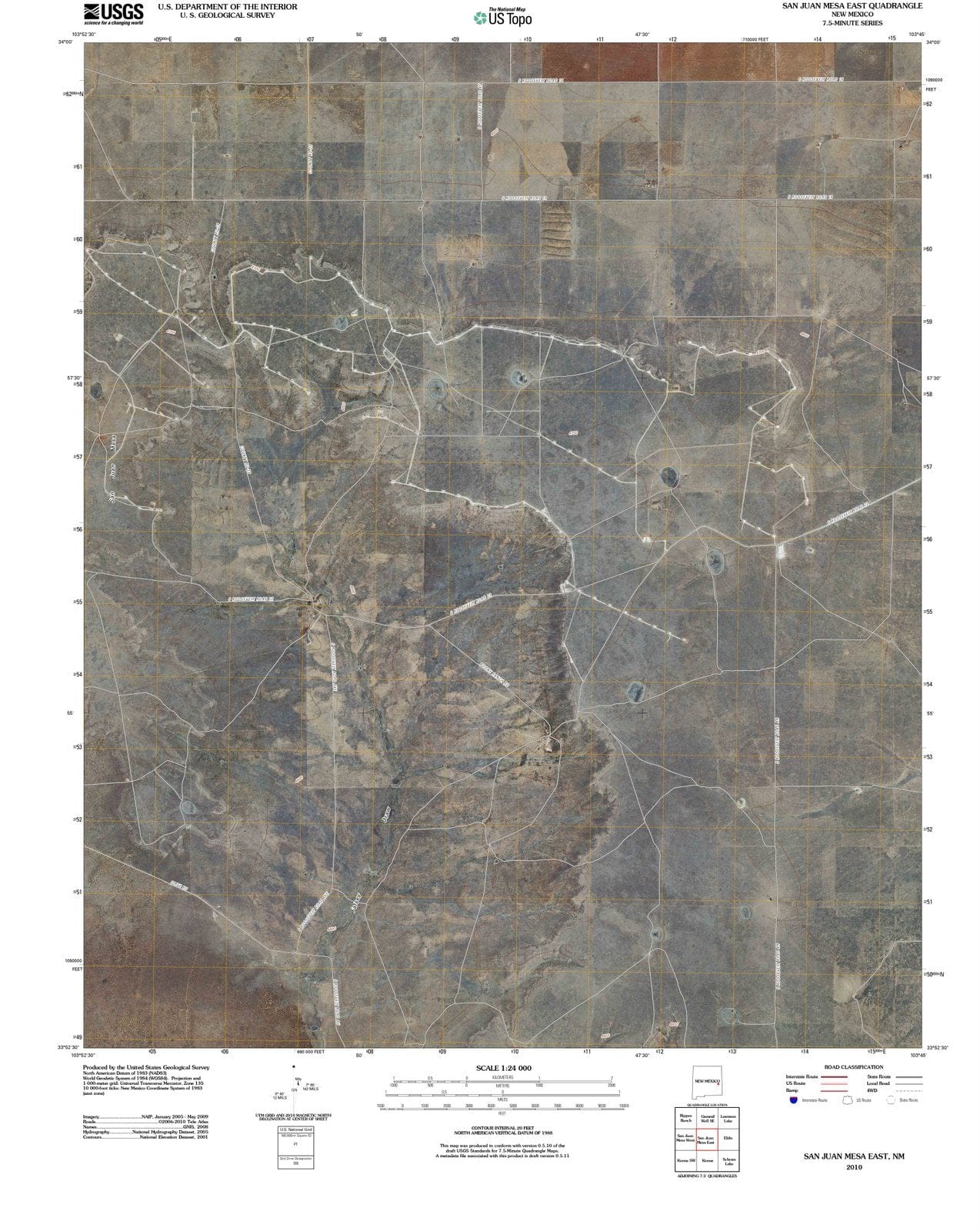 2010 San Juan Mesa East, NM - New Mexico - USGS Topographic Map