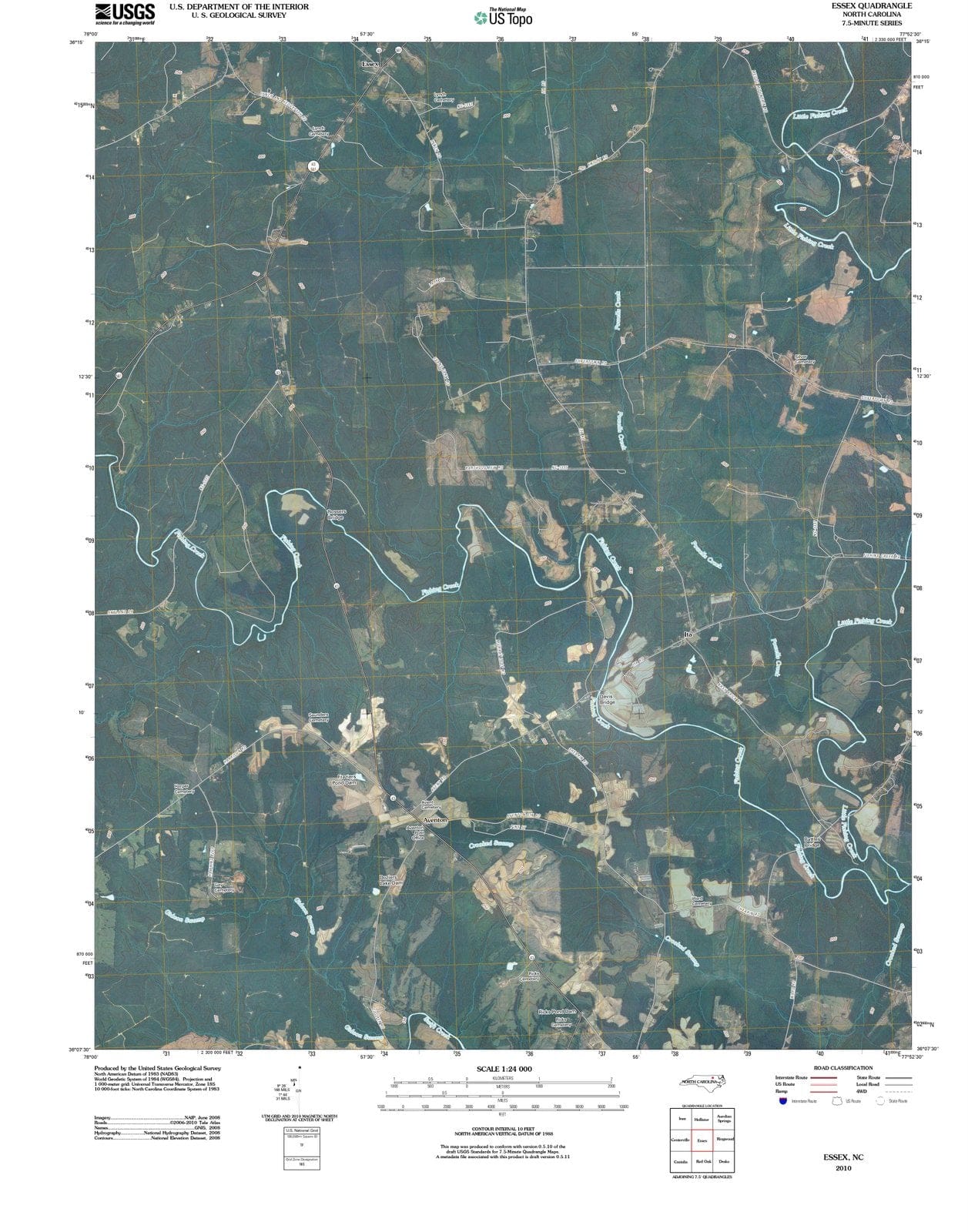 2010 Essex, NC - North Carolina - USGS Topographic Map