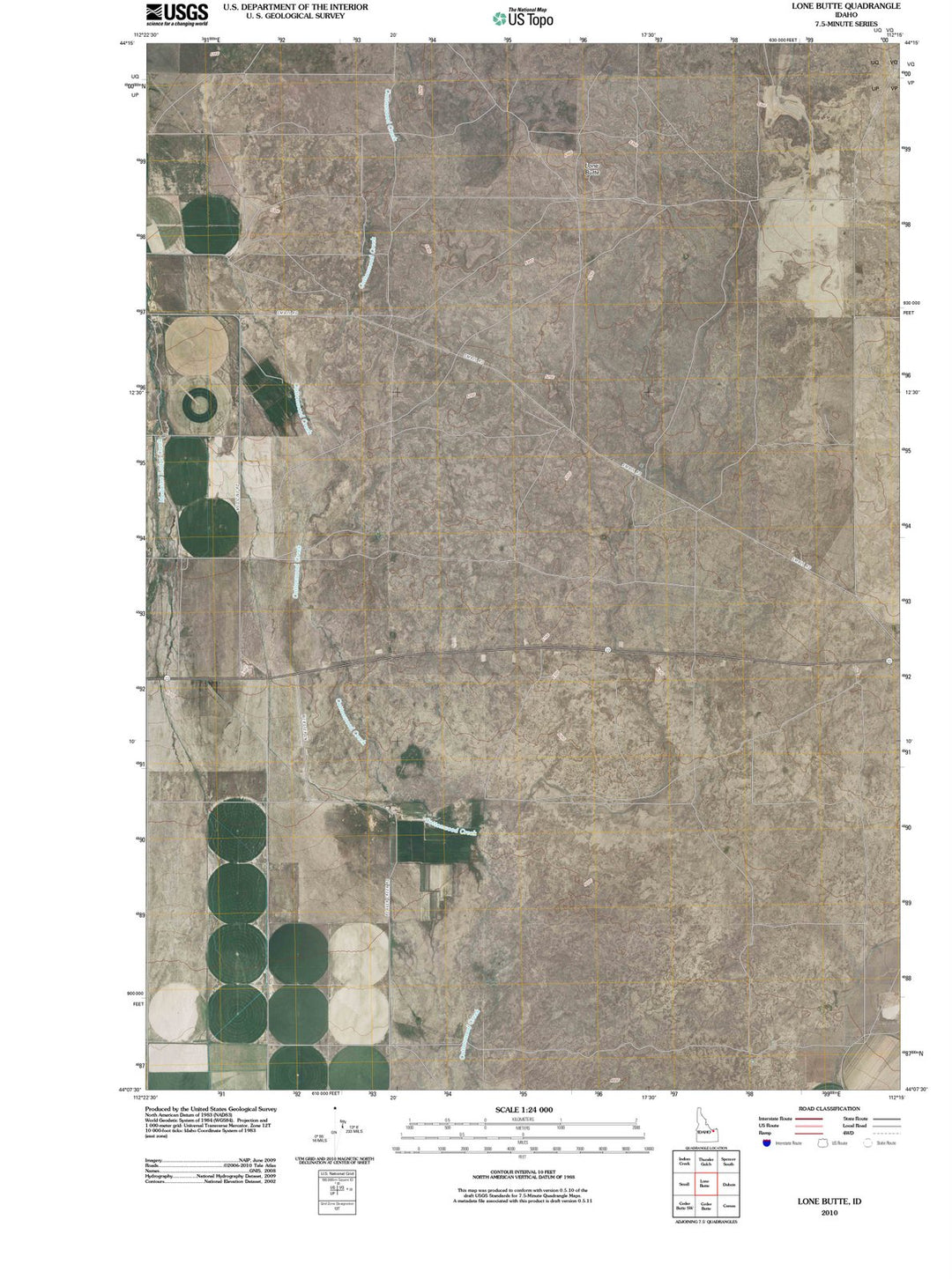 2010 Lone Butte, ID - Idaho - USGS Topographic Map