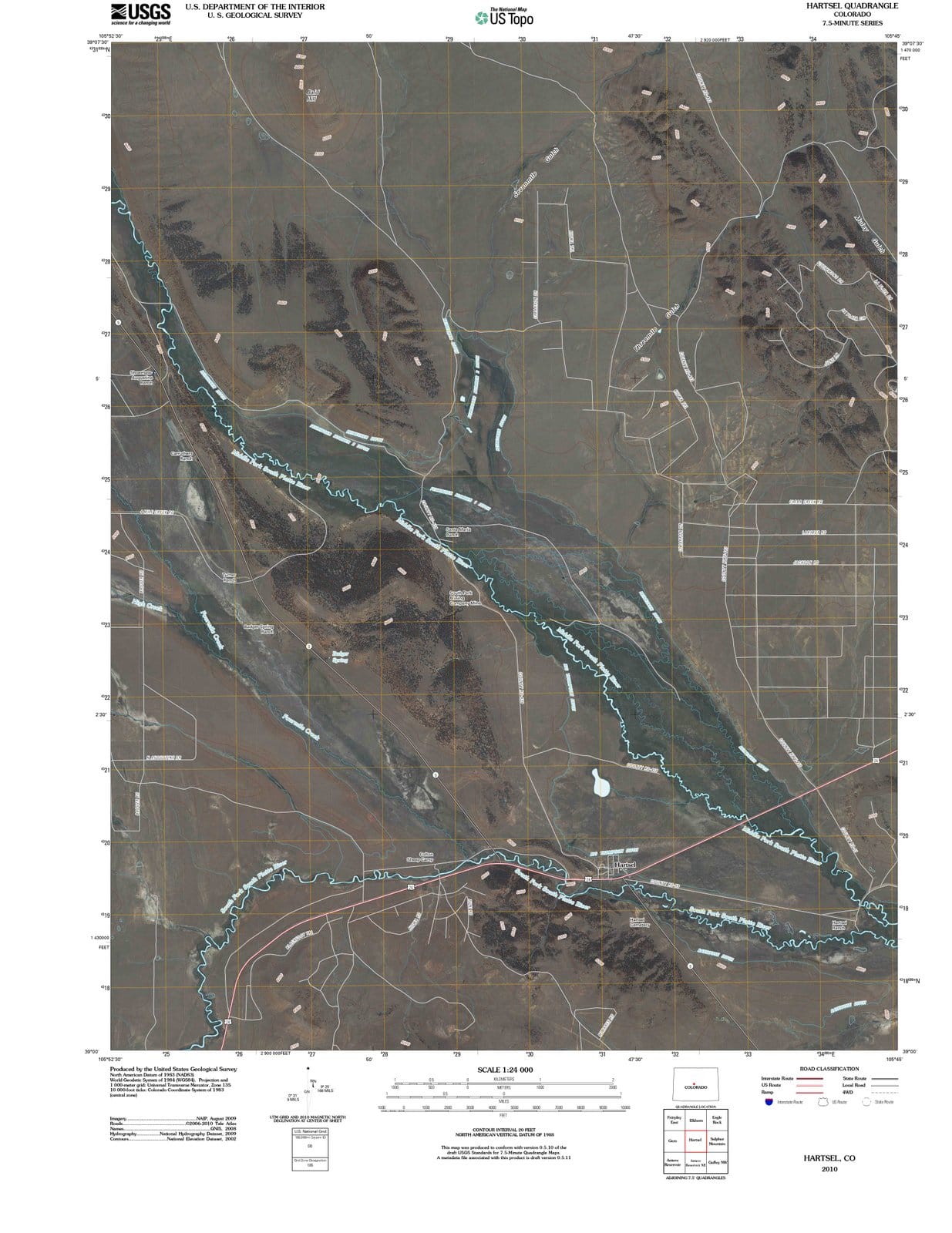 2010 Hartsel, CO - Colorado - USGS Topographic Map
