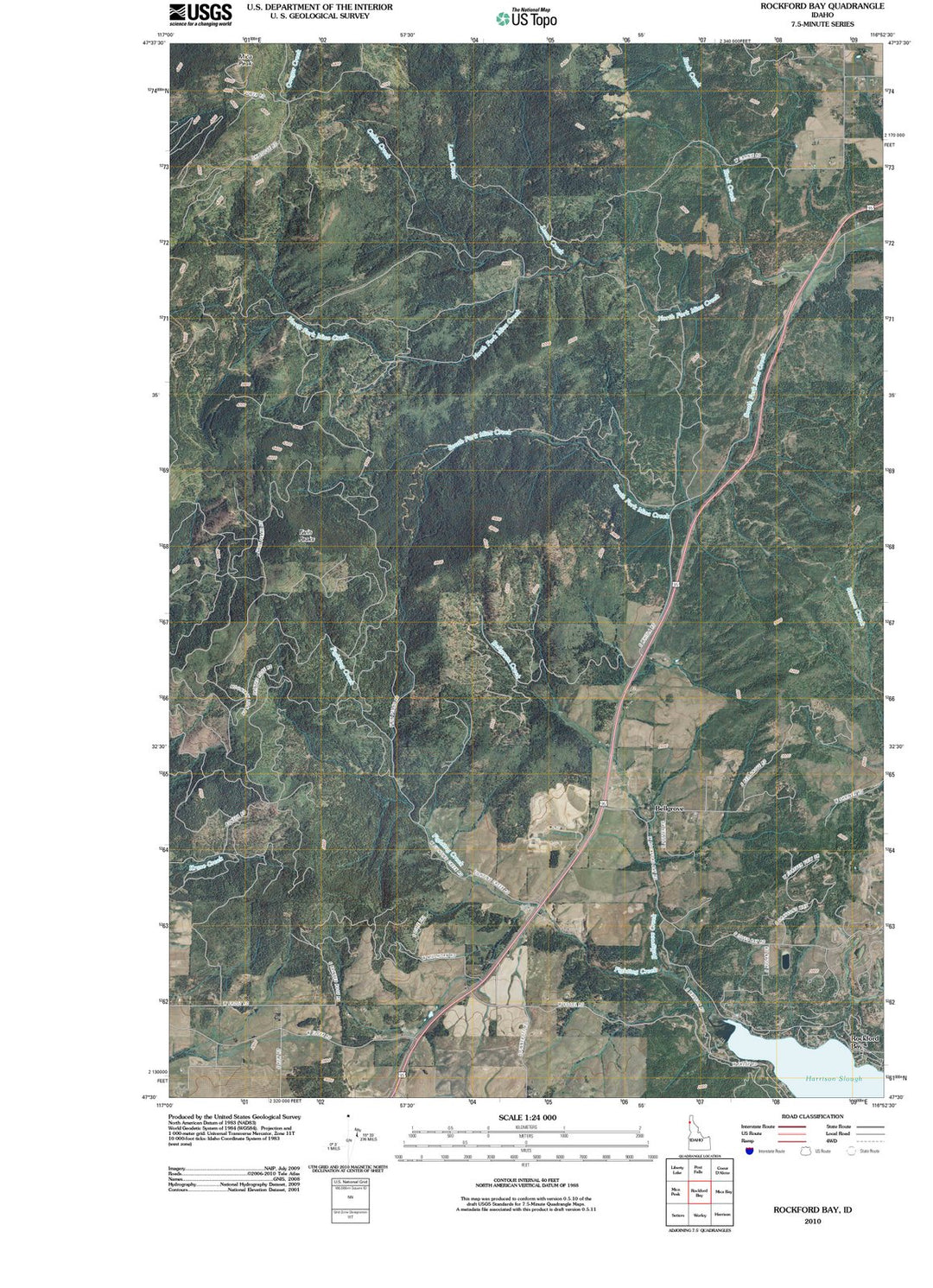 2010 Rockford Bay, ID - Idaho - USGS Topographic Map