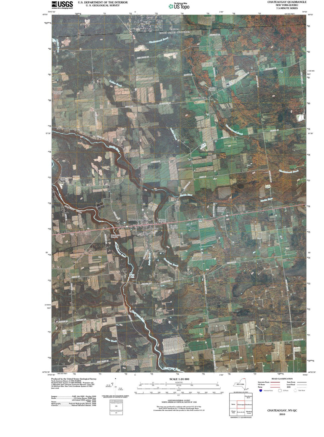 2010 Chateaugay, NY - New York - USGS Topographic Map