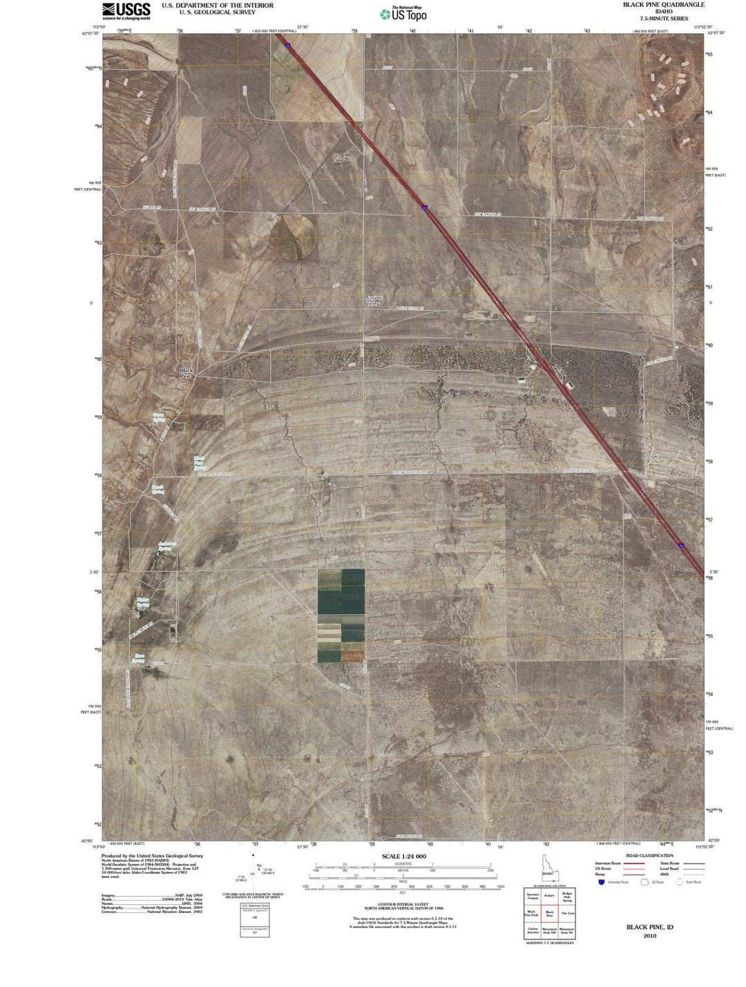 2010 Black Pine, ID - Idaho - USGS Topographic Map