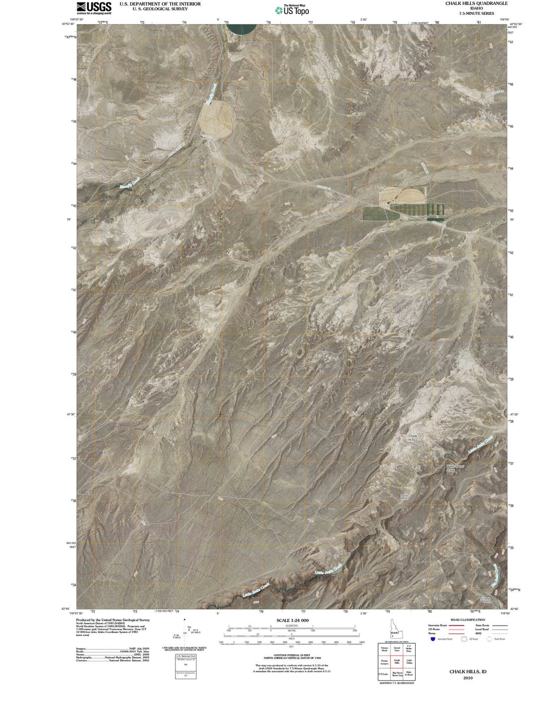 2010 Chalk Hills, ID - Idaho - USGS Topographic Map