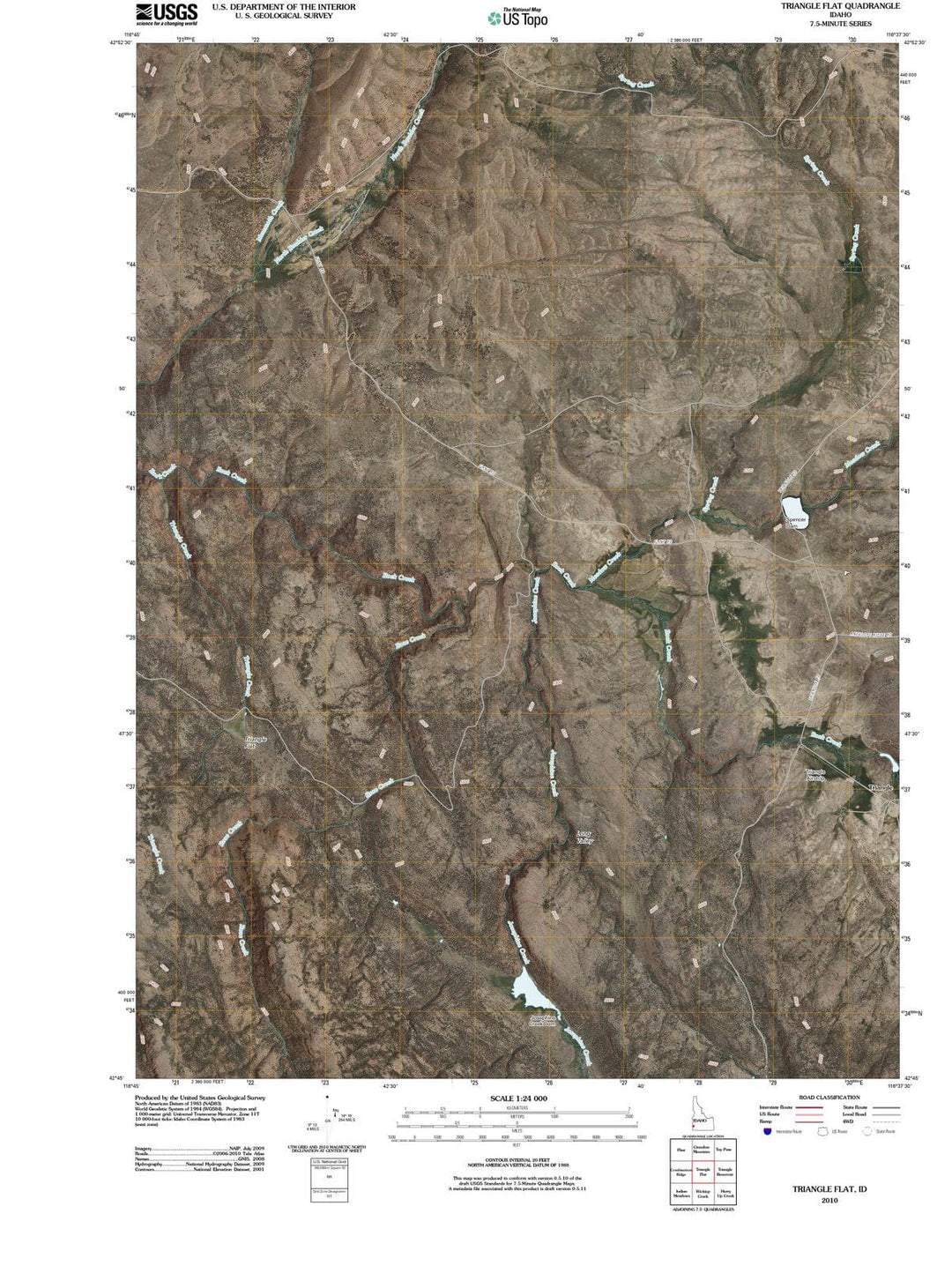 2010 Triangle Flat, ID - Idaho - USGS Topographic Map