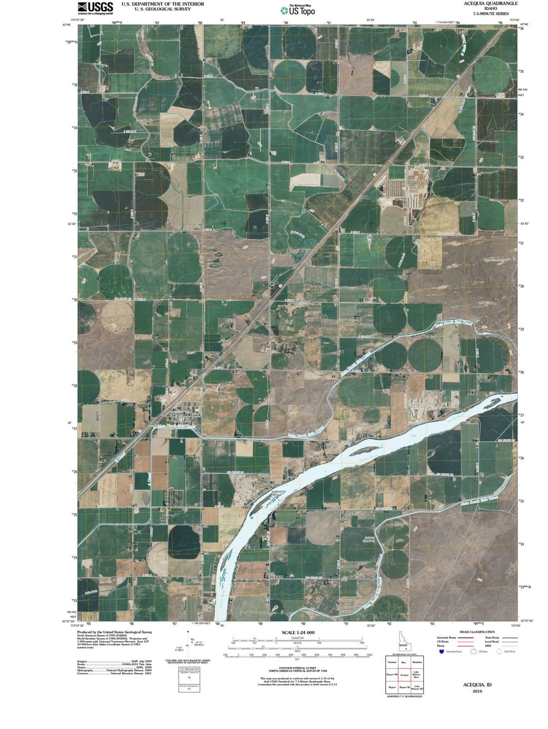 2010 Acequia, ID - Idaho - USGS Topographic Map