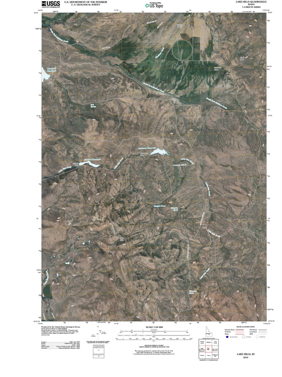 2010 Lake Hills, ID - Idaho - USGS Topographic Map
