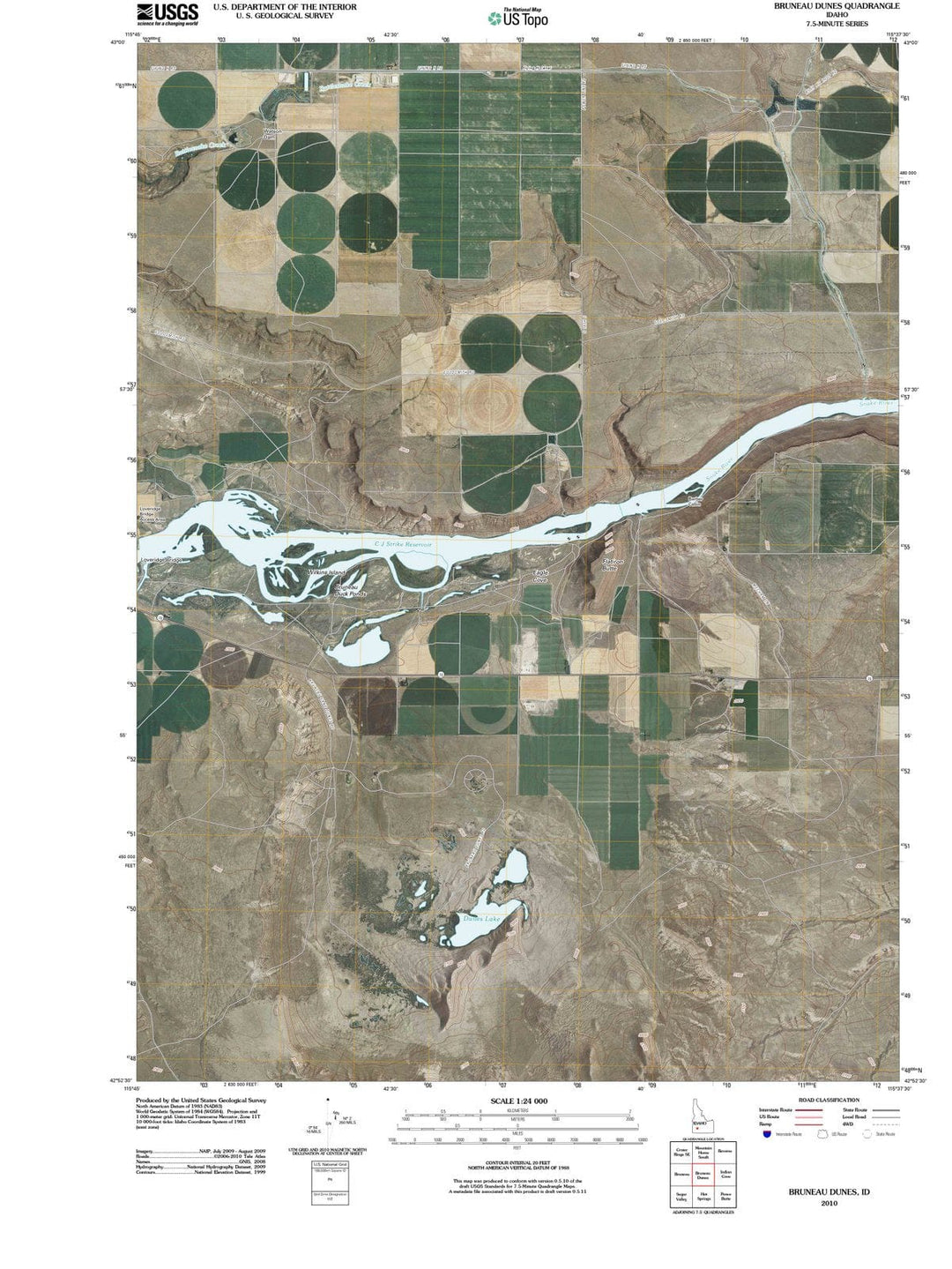 2010 Bruneauunes, ID - Idaho - USGS Topographic Map
