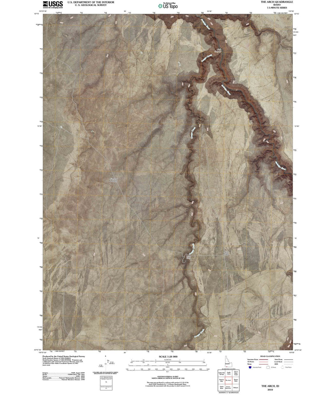 2010 The Arch, ID - Idaho - USGS Topographic Map
