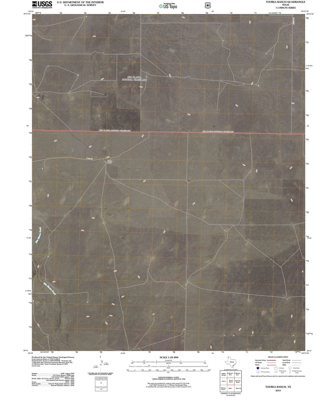 2010 Tovrea Ranch, TX - Texas - USGS Topographic Map