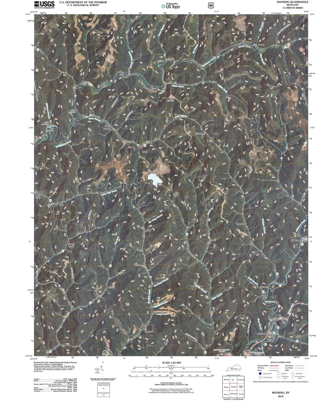 2010 Mayking, KY - Kentucky - USGS Topographic Map