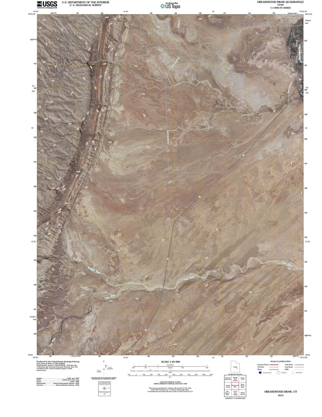 2010 Greasewoodraw, UT - Utah - USGS Topographic Map