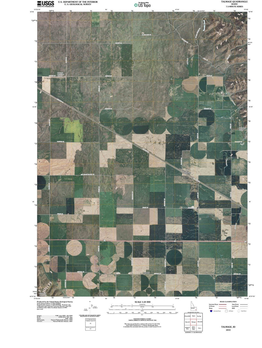 2010 Talmage, ID - Idaho - USGS Topographic Map