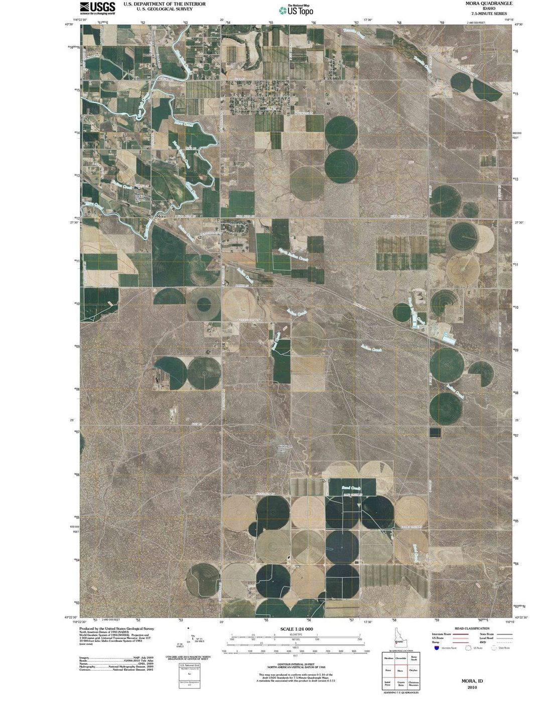 2010 Mora, ID - Idaho - USGS Topographic Map