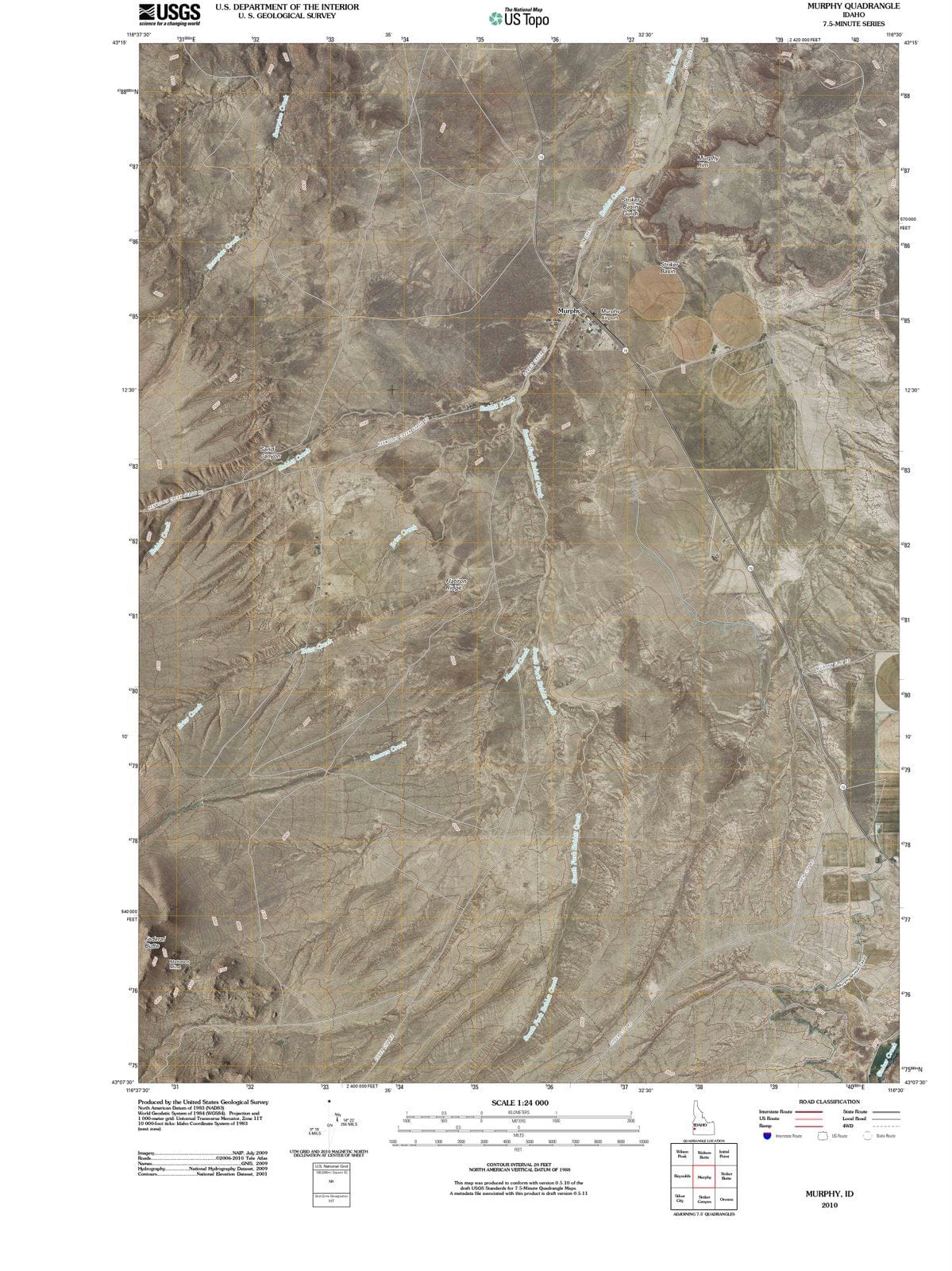 2010 Murphy, ID - Idaho - USGS Topographic Map