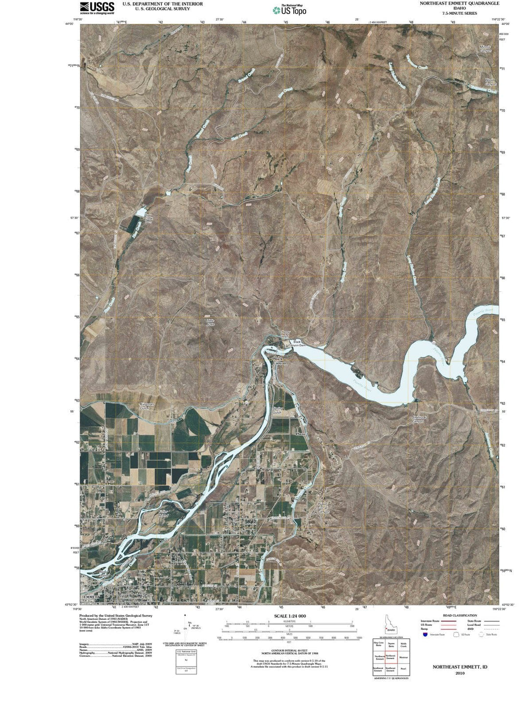 2010 Northeast Emmett, ID - Idaho - USGS Topographic Map