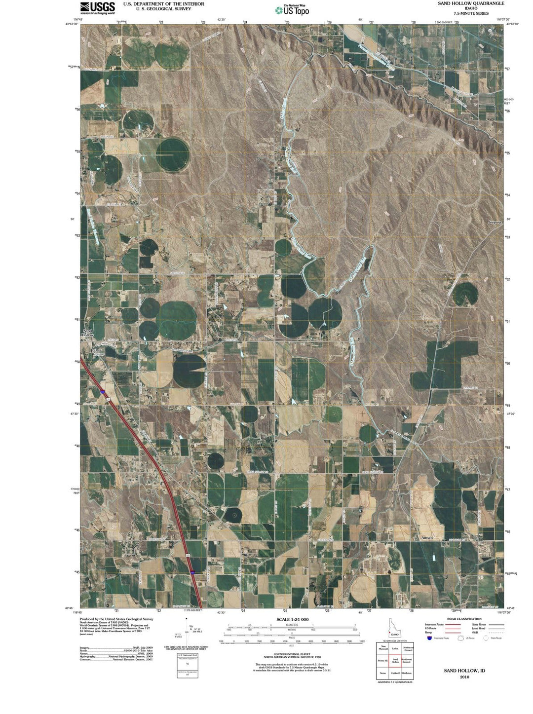 2010 Sand Hollow, ID - Idaho - USGS Topographic Map