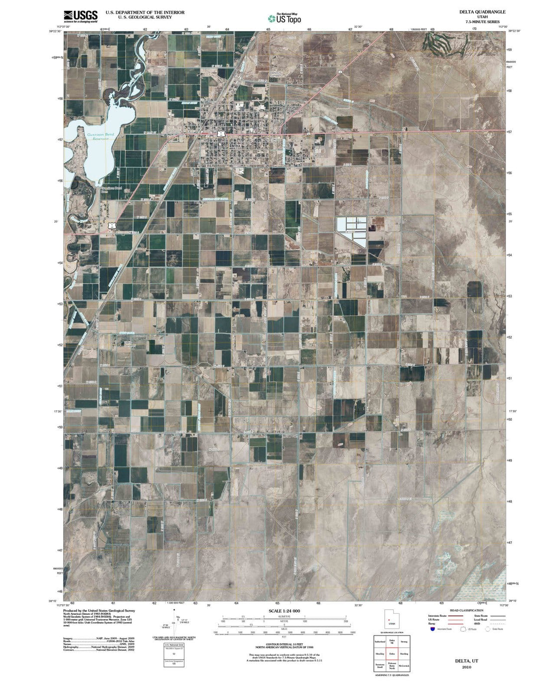 2010 Delta, UT - Utah - USGS Topographic Map
