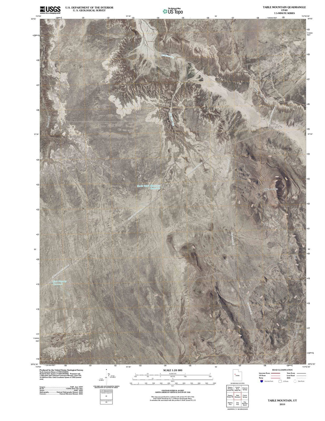 2010 Table Mountain, UT - Utah - USGS Topographic Map