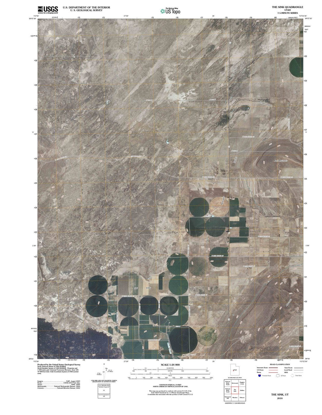 2010 The Sink, UT - Utah - USGS Topographic Map
