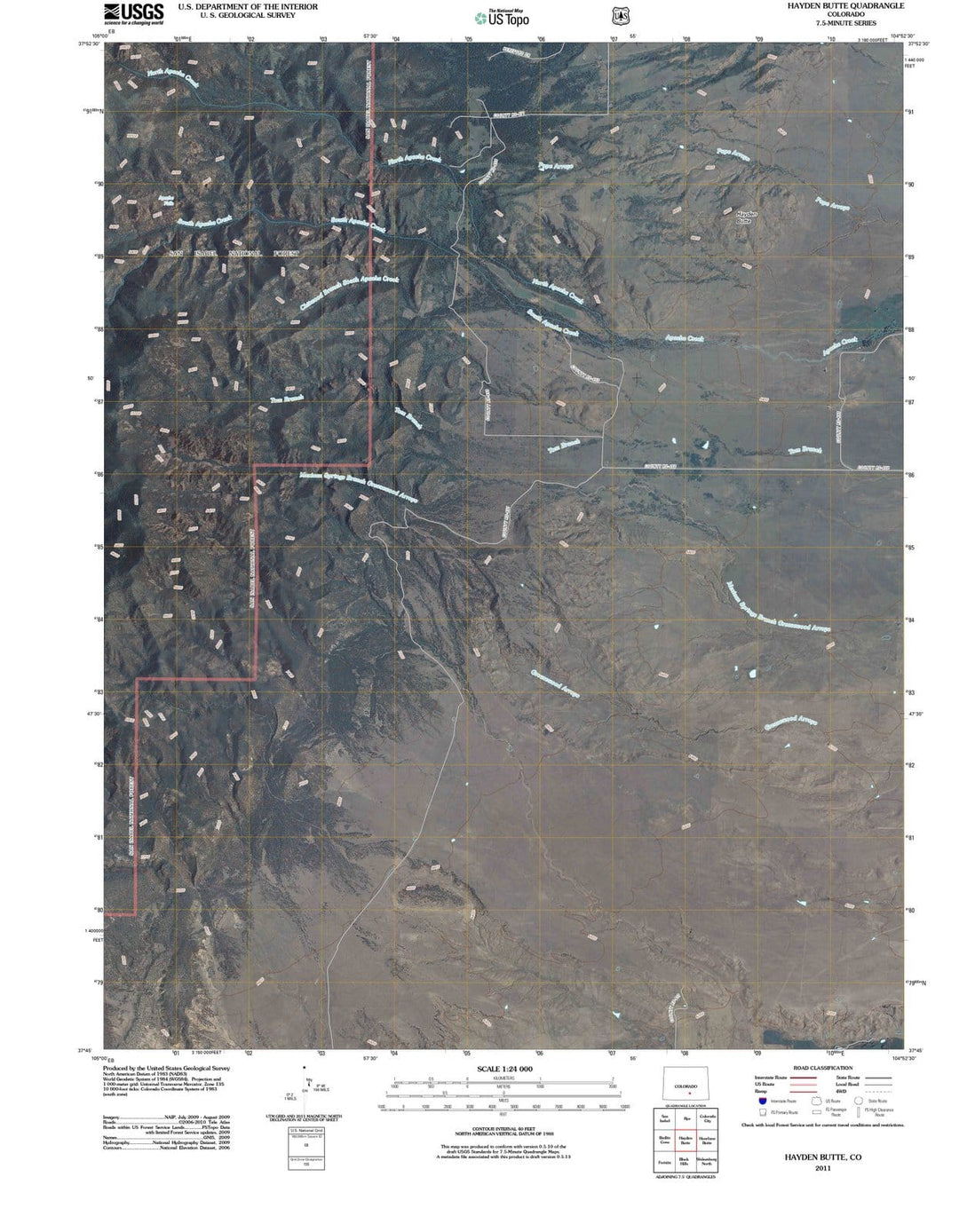2011 Hayden Butte, CO - Colorado - USGS Topographic Map