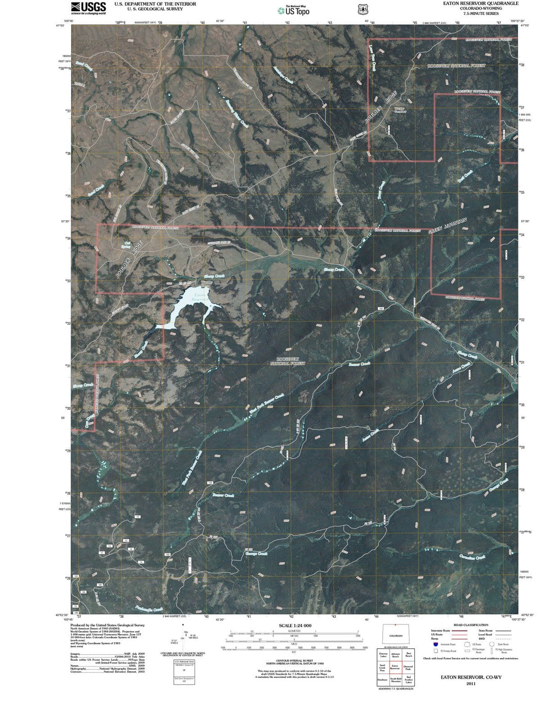 2011 Eaton Reservoir, CO - Colorado - USGS Topographic Map