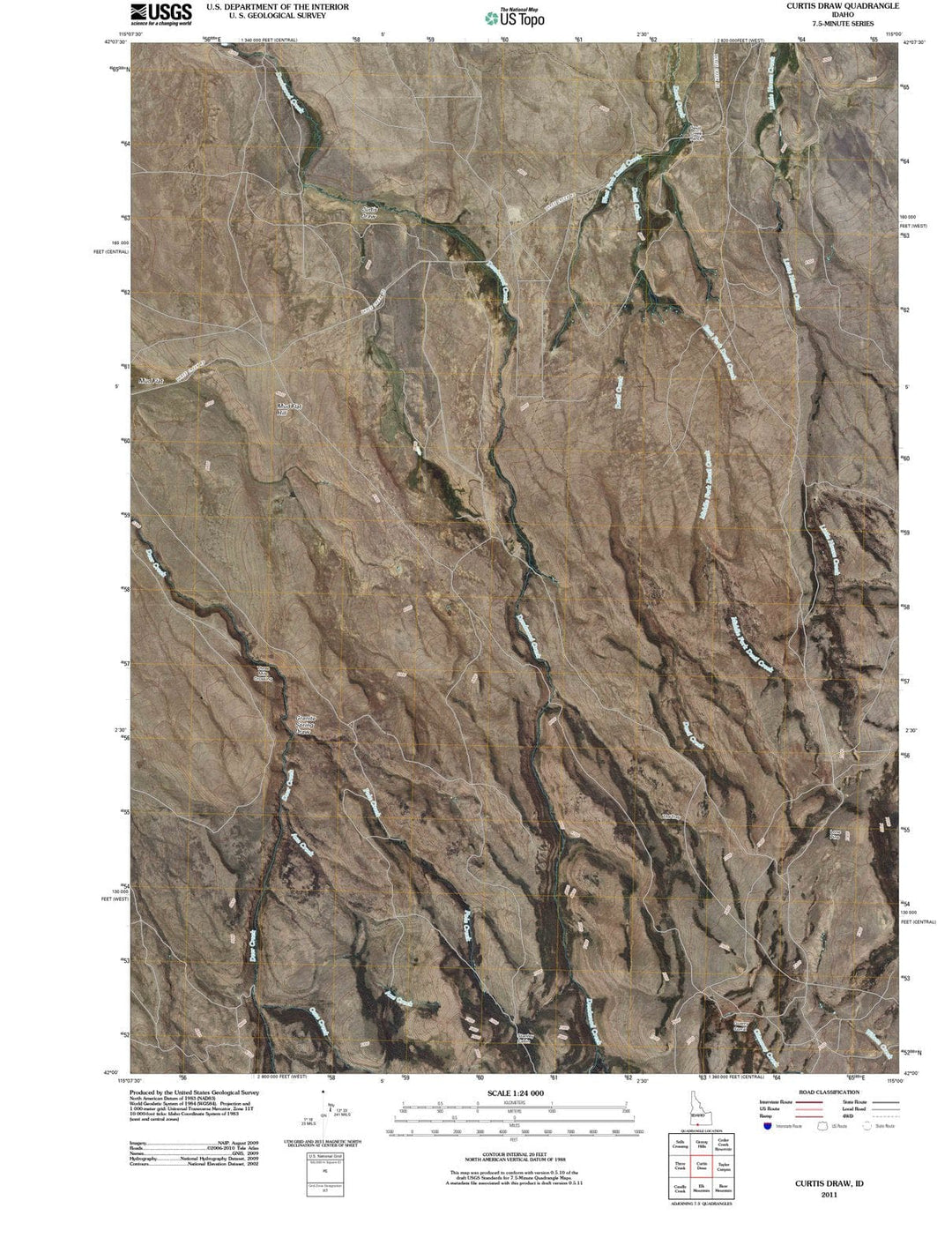 2011 Curtisraw, ID - Idaho - USGS Topographic Map