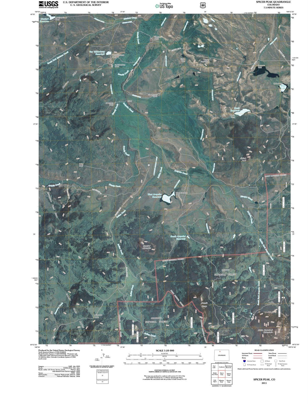 2011 Spicer Peak, CO - Colorado - USGS Topographic Map