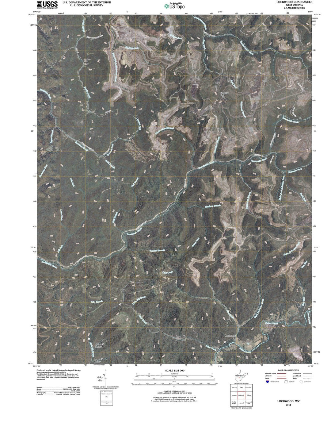 2011 Lockwood, WV - West Virginia - USGS Topographic Map